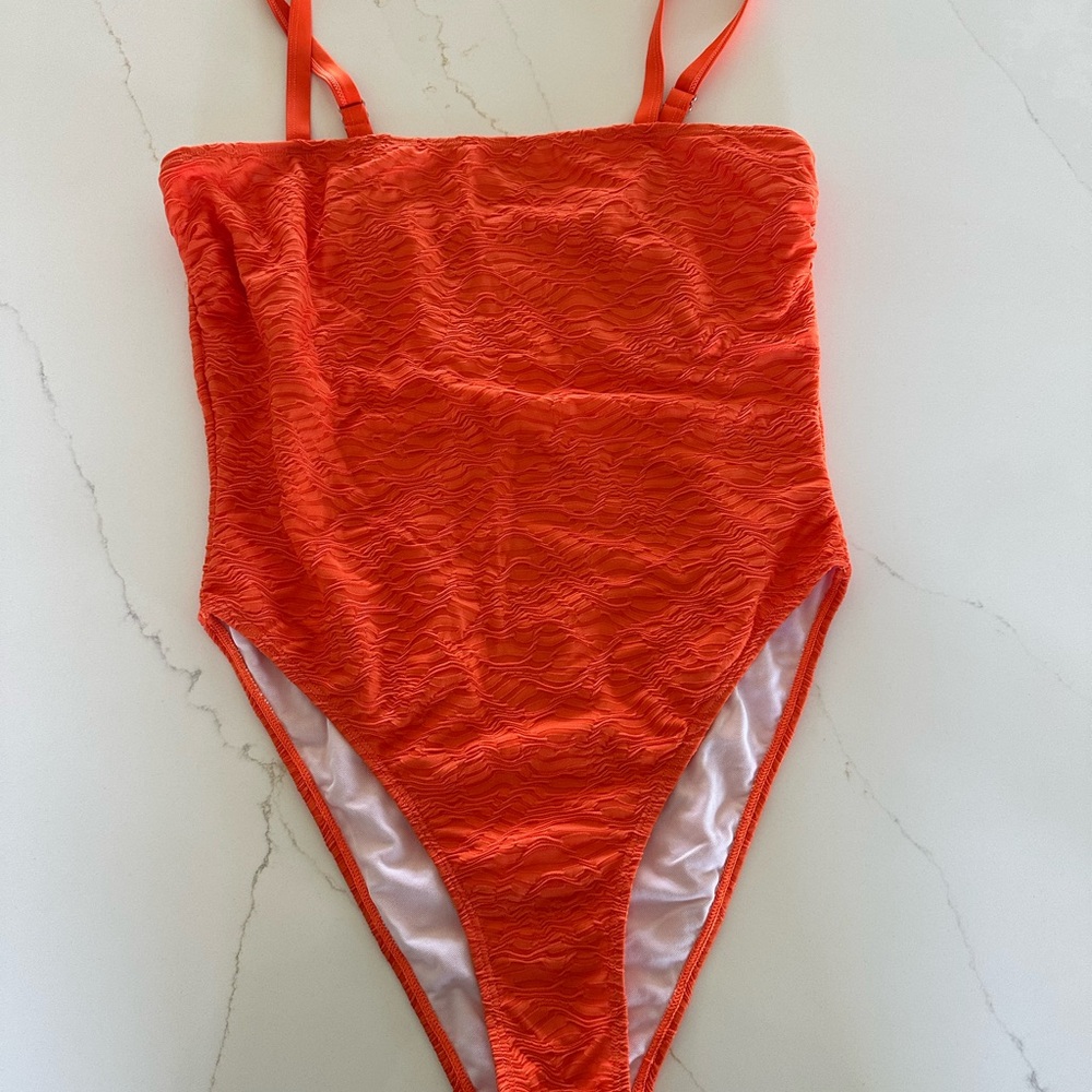 Orange one piece Swimsuit